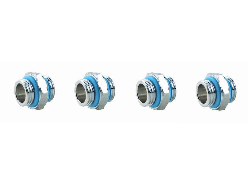 BXQINLENX Silver Chrome G1/4" Male to Male Fitting for Computer Water Cooling System Through joint straight joint(4 PCS) - Image 1